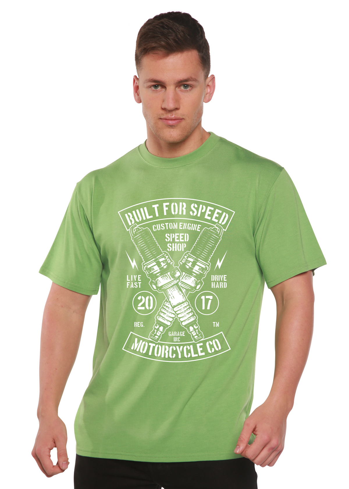 Built for Speed men's bamboo graphic T-shirt – view 4