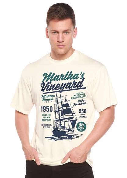 Martha's Vineyard men's short sleeve graphic T-shirt in bamboo viscose and organic cotton