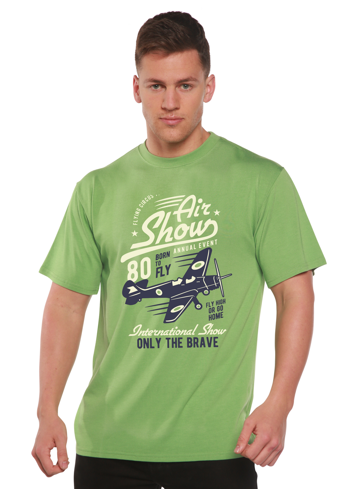 Air Show men's bamboo graphic T-shirt – view 4
