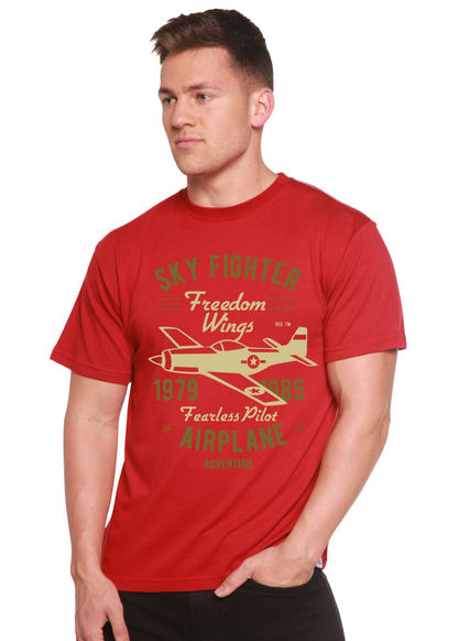 Sky Fighter men's bamboo graphic T-shirt – view 5