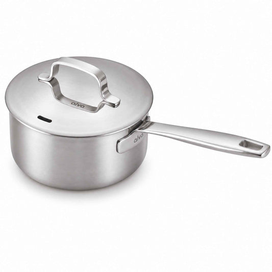 5-Ply Stainless Steel Saucepan with Lid by Alva Cookware