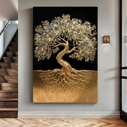 3D Minimalist Tree of Life Wall Art canvas by Tailored Canvases