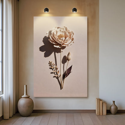 Minimalist Lone Flower Wall Art by Tailored Canvases