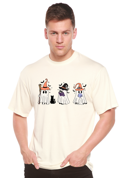 Halloween Boo men's short sleeve graphic T-shirt in bamboo viscose and organic cotton