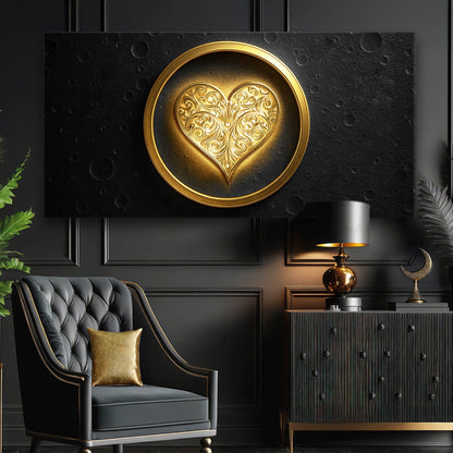Heart Eclipse Wall Art by Tailored Canvases