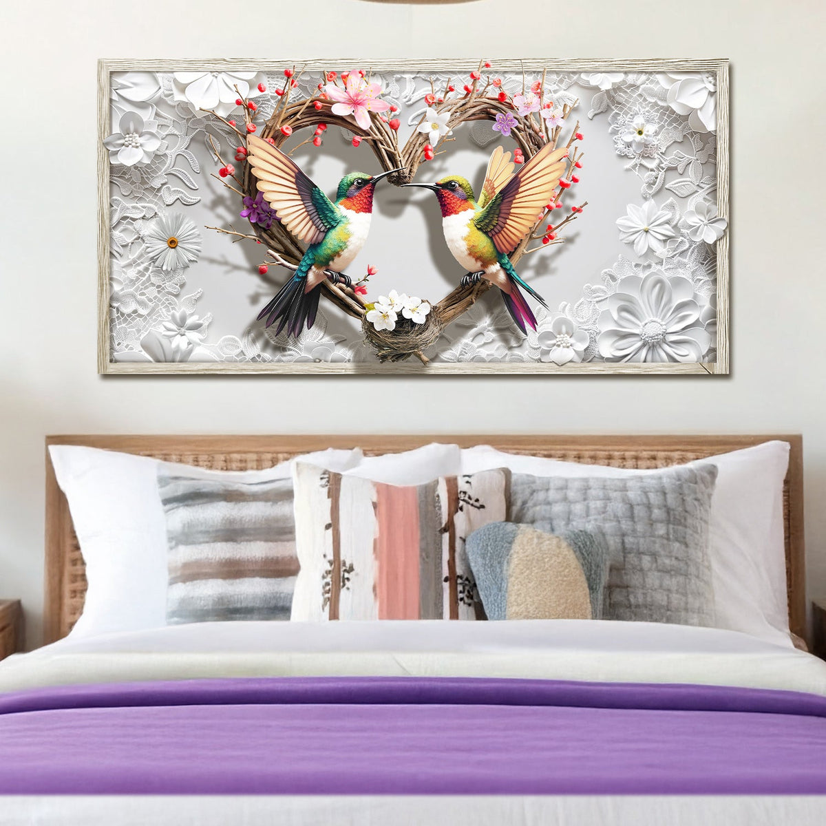 3D Hummingbirds Wall Art IV canvas by Tailored Canvases