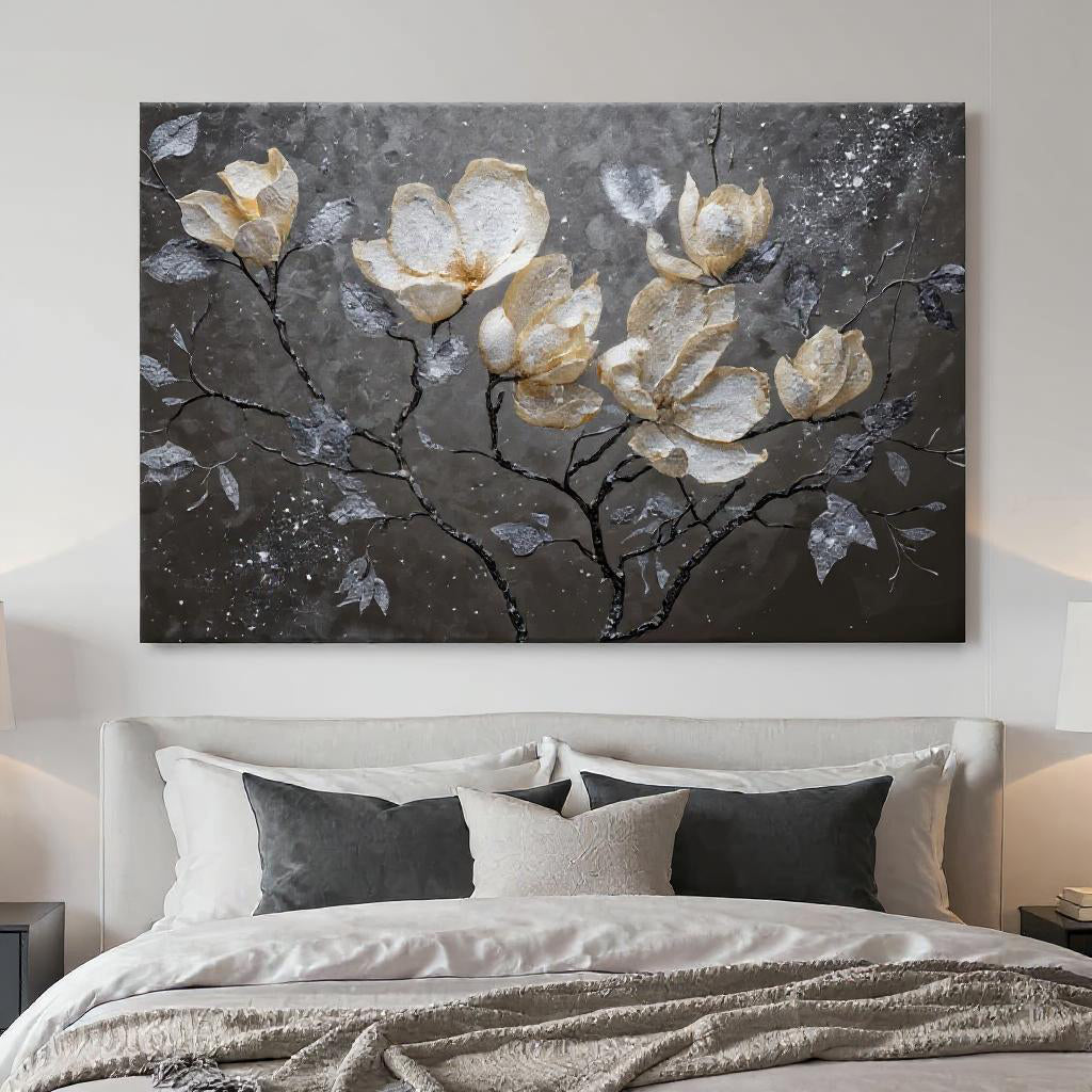 Midnight Magnolias Wall Art by Tailored Canvases