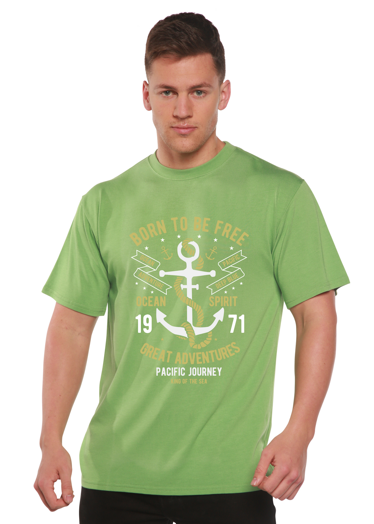 Born to Be Free men's bamboo graphic T-shirt – view 4