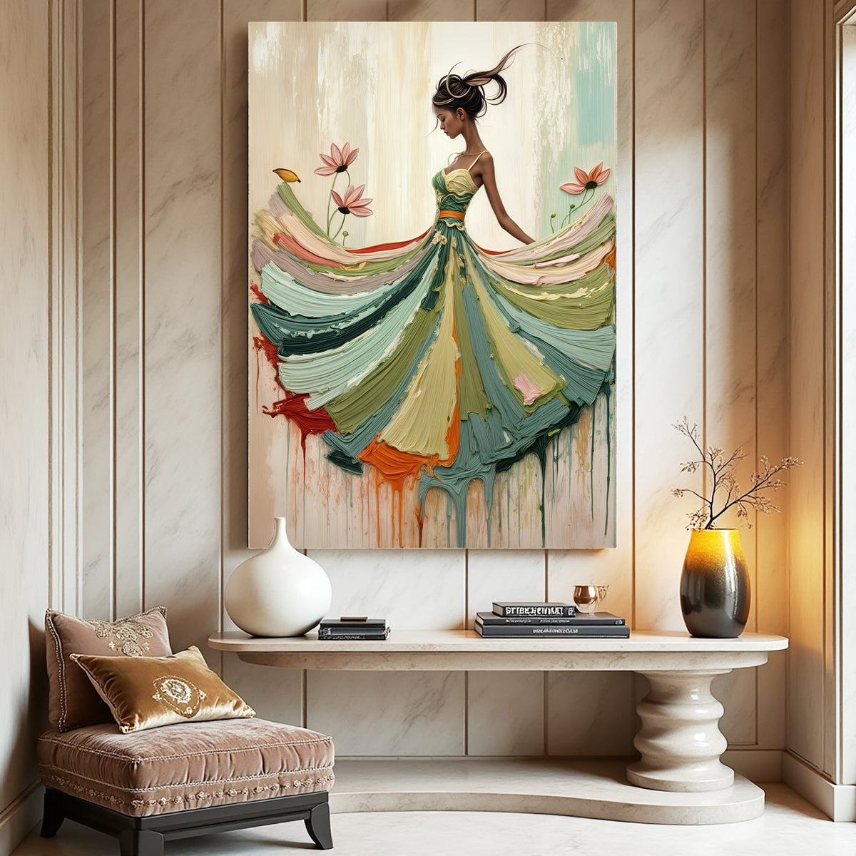 Blooming Modern Abstract Wall Art by Tailored Canvases