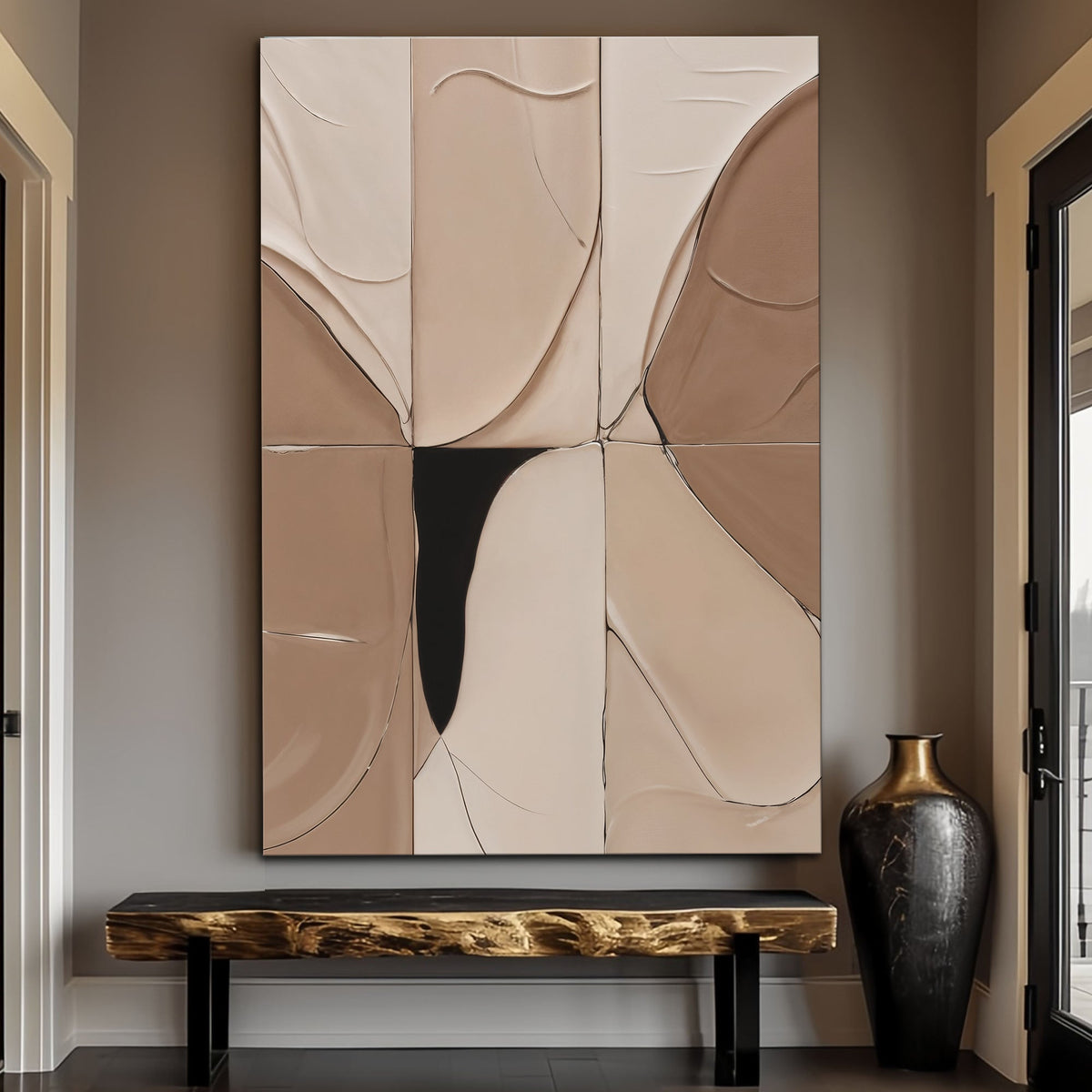 Neutral Abstract Boho Wall Art by Tailored Canvases