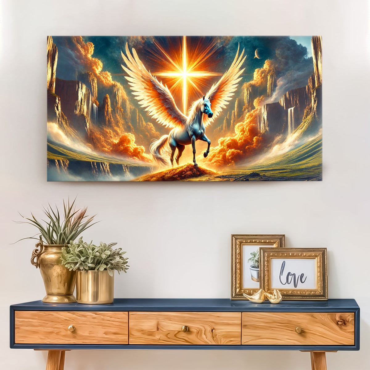 3D Horse Faith Wall Art V canvas by Tailored Canvases