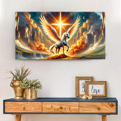 3D Horse Faith Wall Art V canvas by Tailored Canvases