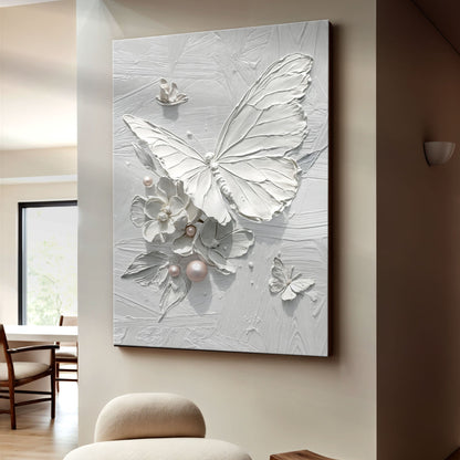 White Butterfly Wall Art by Tailored Canvases