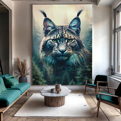 Lynx Double Exposure Wall Art by Tailored Canvases
