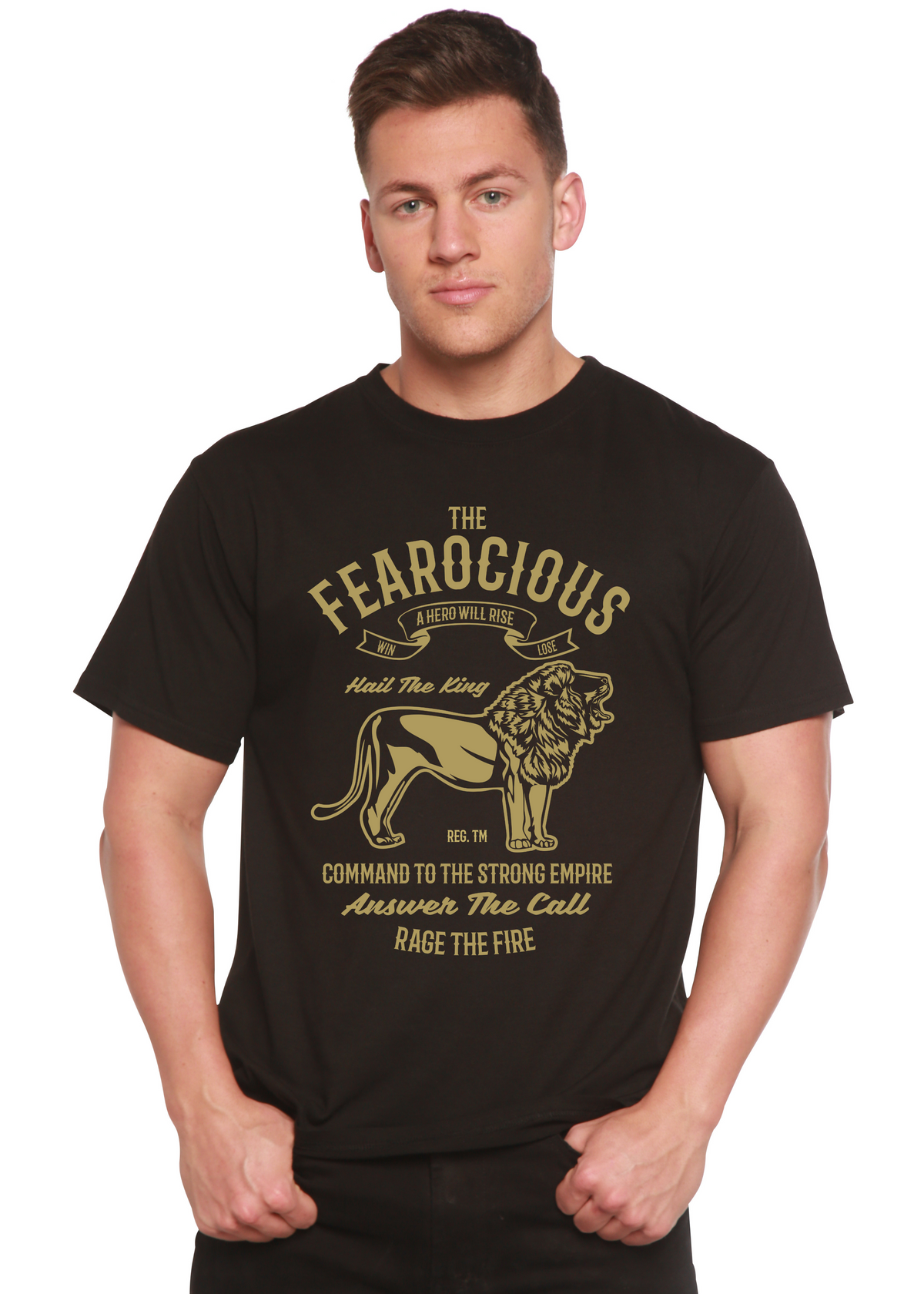 The Fearocious men's short sleeve graphic T-shirt in bamboo viscose and organic cotton