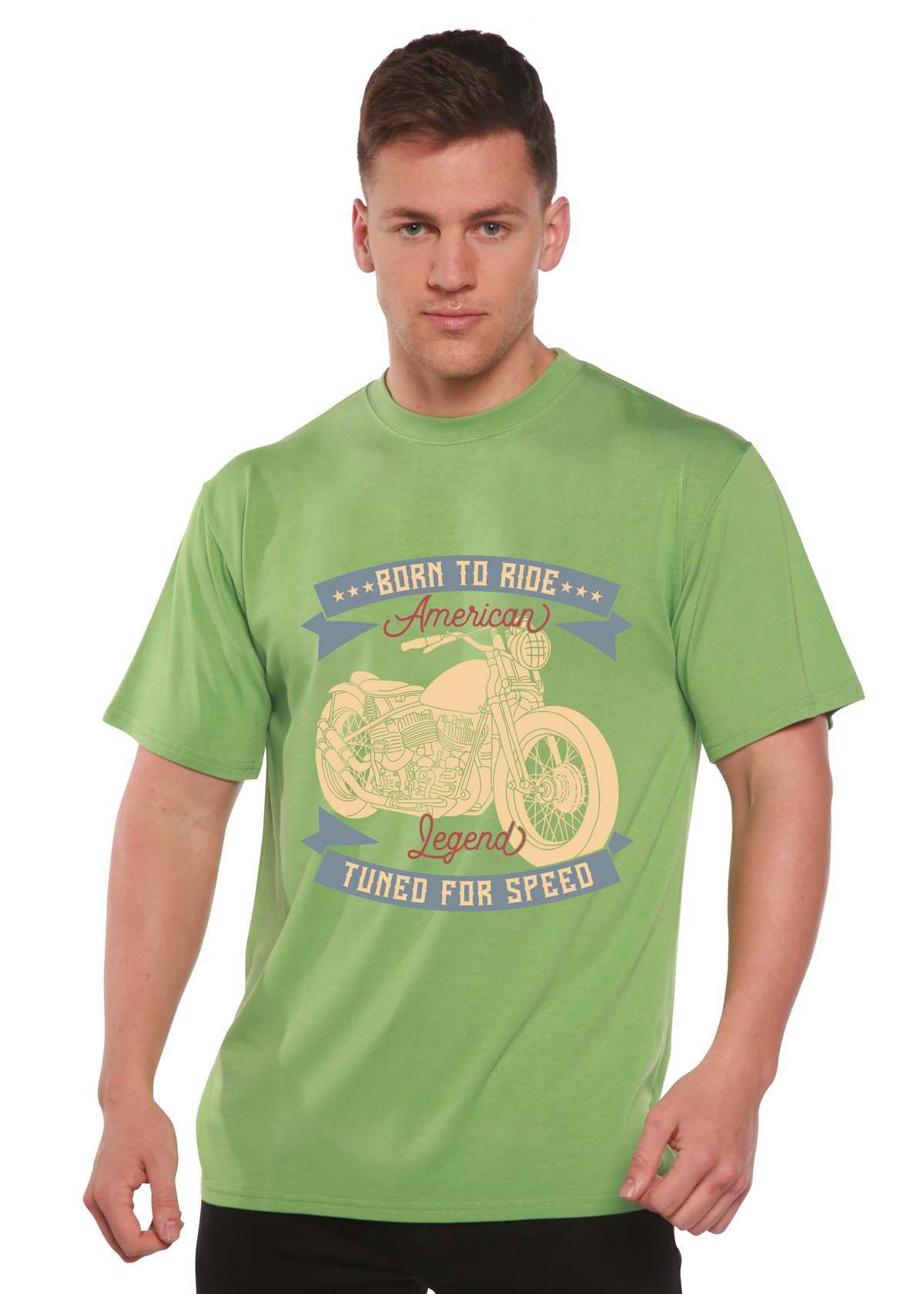 Born to Ride American Legend men's bamboo graphic T-shirt – view 4
