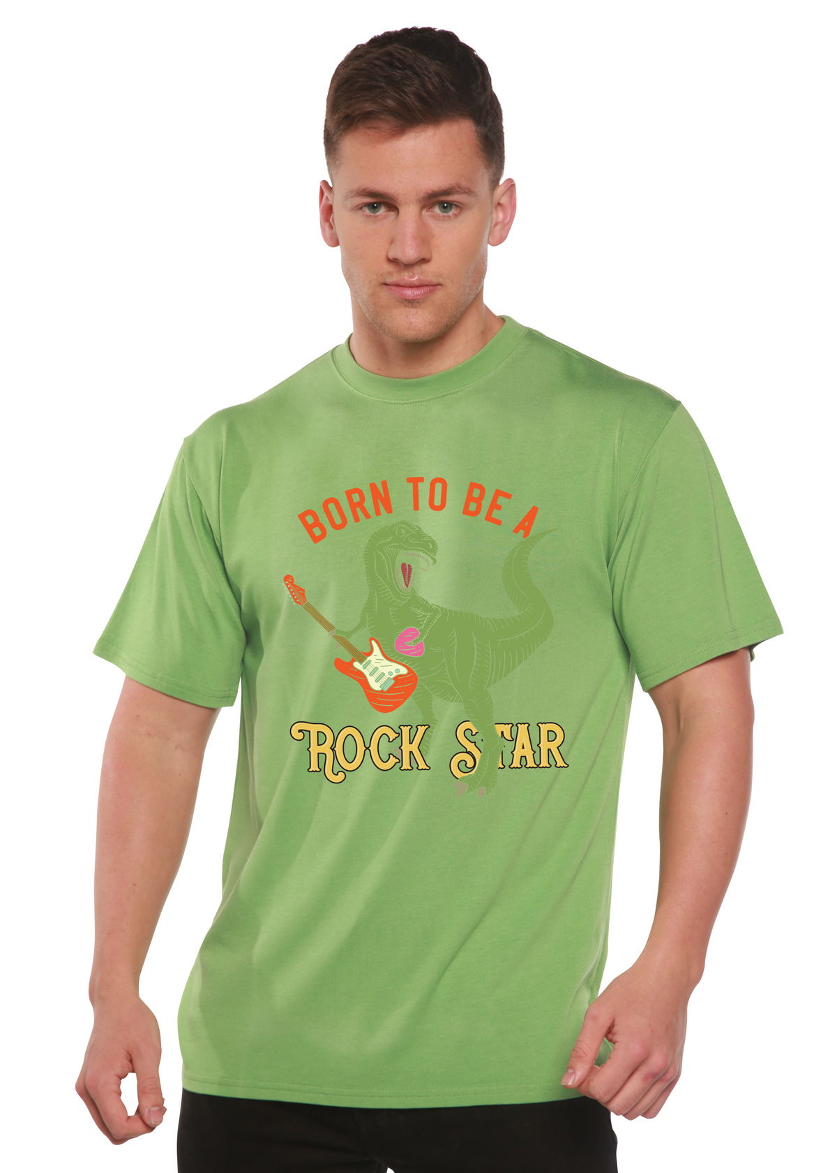 Born to Be a Rock Star men's bamboo graphic T-shirt – view 6