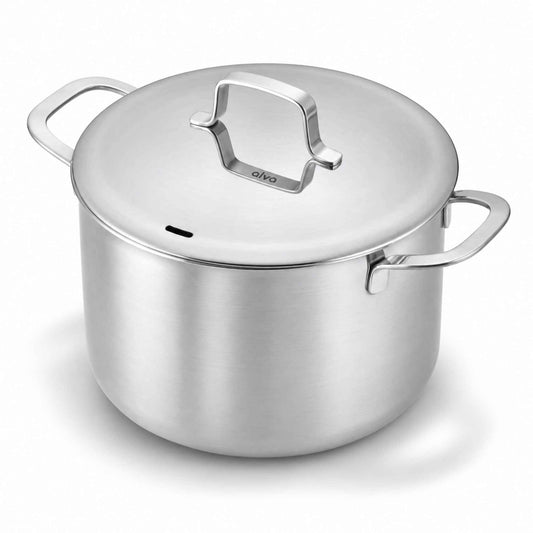 5-Ply Stainless Stock Pot with Lid, 7-Qt by Alva Cookware