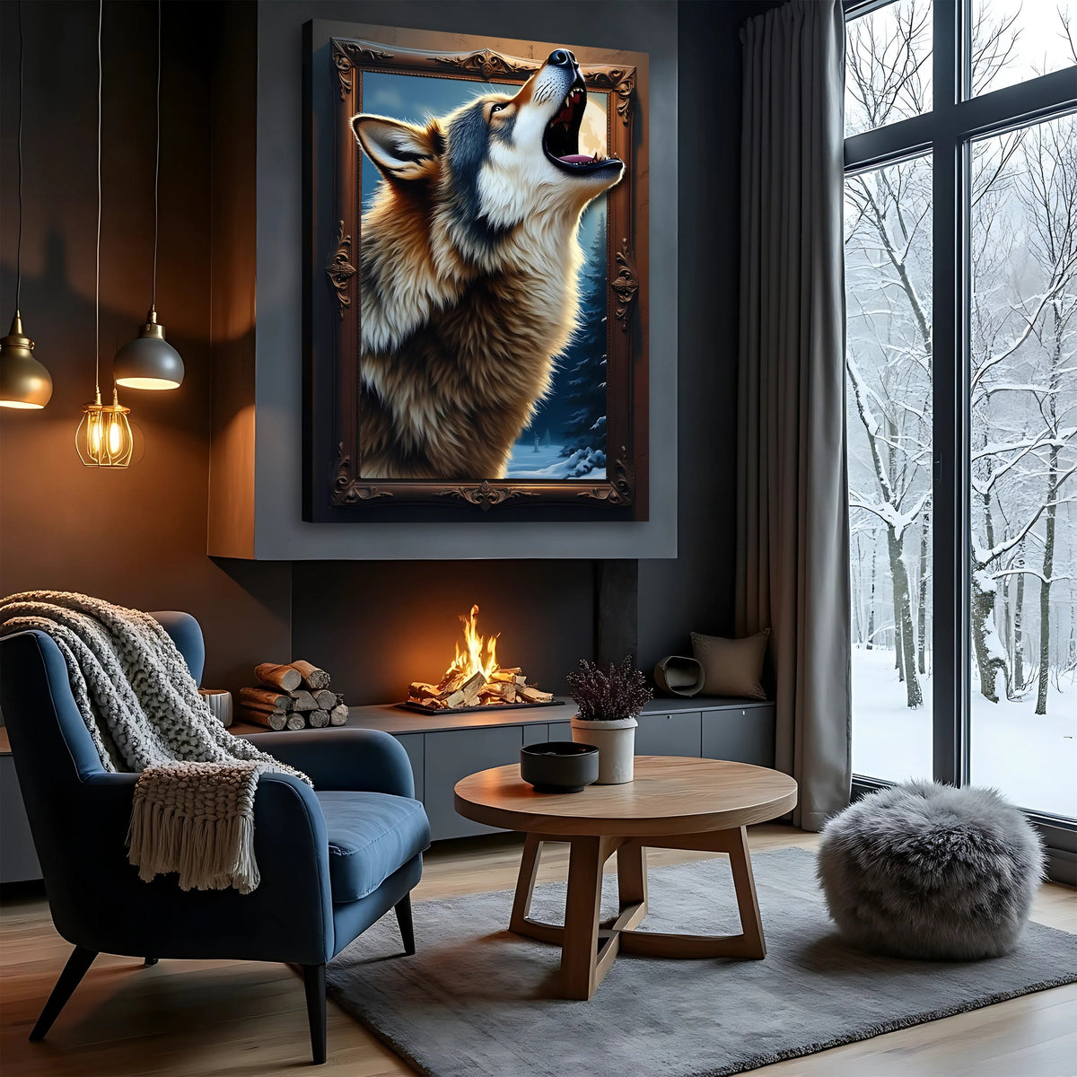 3D Wolf Wall Art by Tailored Canvases