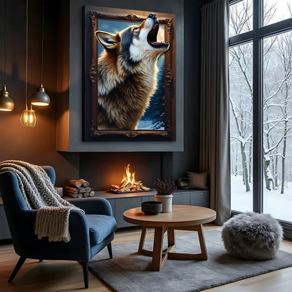 3D Wolf Wall Art by Tailored Canvases