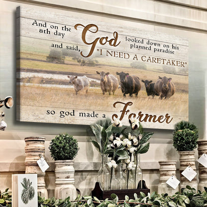 On The 8th Day God Made A Farmer Sign III by Tailored Canvases