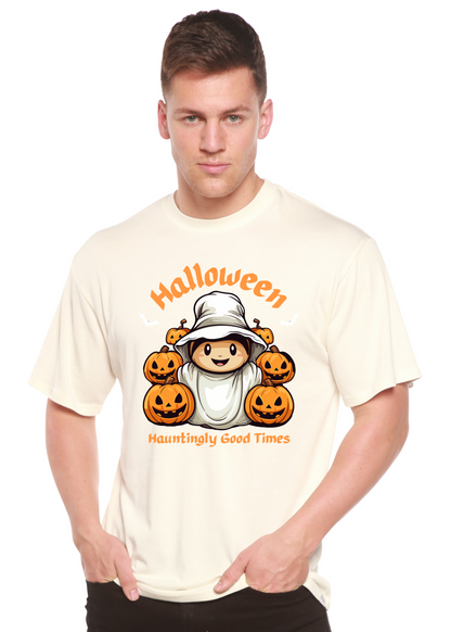 Halloween Hauntingly Good Times Day men's bamboo graphic T-shirt – view 3