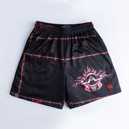 Soul anime mesh shorts with sublimated design
