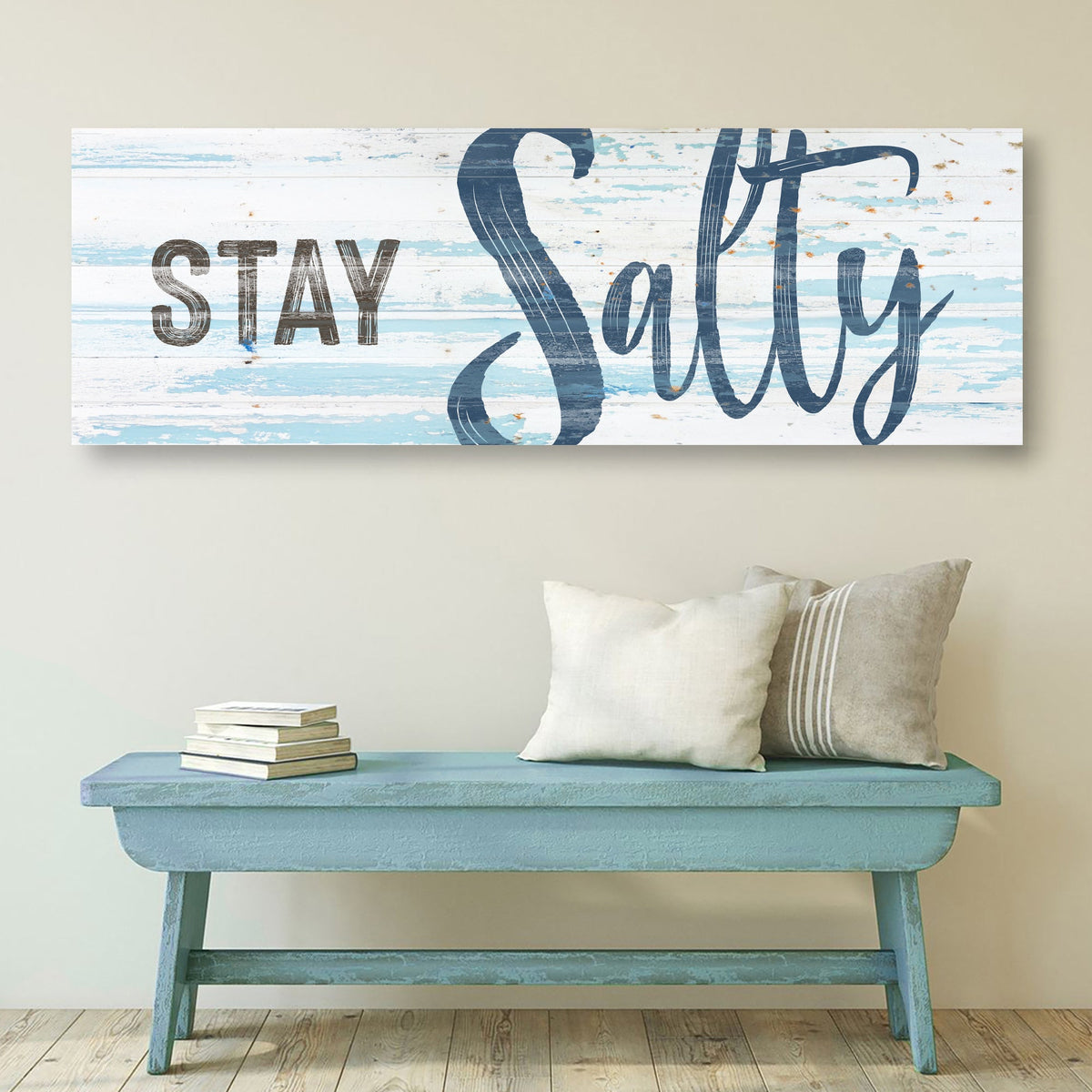 Stay Salty Coastal Sign IX by Tailored Canvases