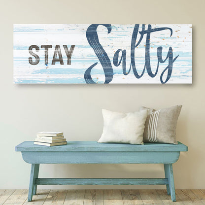 Stay Salty Coastal Sign IX by Tailored Canvases