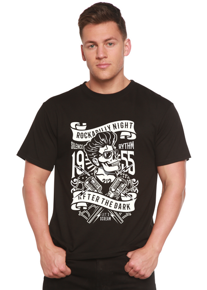 Rockabilly Night men's short sleeve graphic T-shirt in bamboo viscose and organic cotton