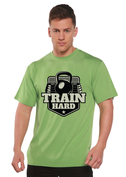 Train Hard men's short sleeve graphic T-shirt in bamboo viscose and organic cotton
