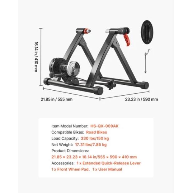 Uimoso Magnetic Bike Trainer Stand for Indoor Cycling,Fits 26-29in & 700C Wheels by EasyOptionXY