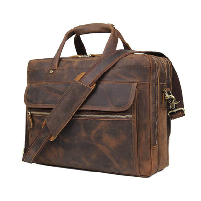 Crazy Horse Leather Briefcase by Classy Leather Bags