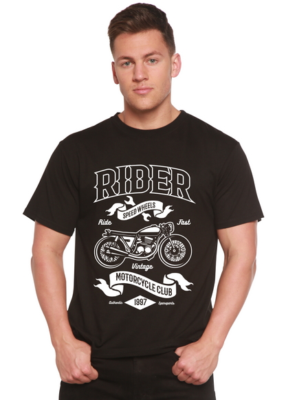 Rider men's short sleeve graphic T-shirt in bamboo viscose and organic cotton