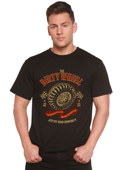 The Dirty Wheel men's short sleeve graphic T-shirt in bamboo viscose and organic cotton