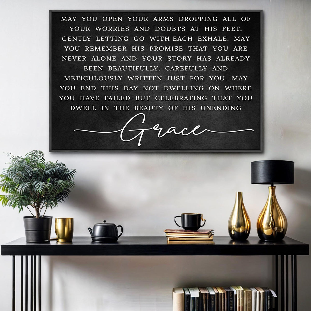 Unending Grace Faith Sign by Tailored Canvases