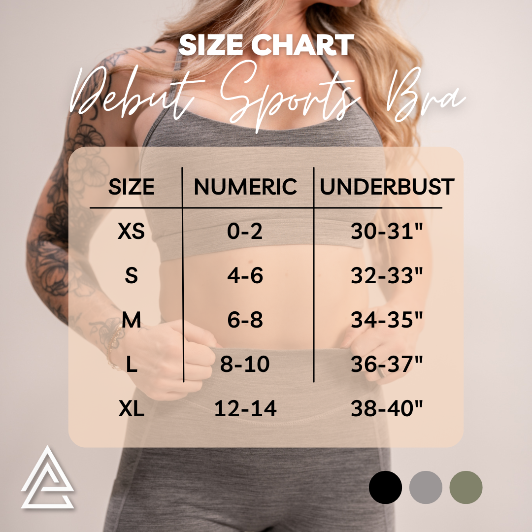 WOMEN'S | DEBUT SPORTS BRA : GRAY by Alpha Country Training + Nutrition