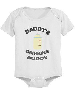 Daddy's Drinking Buddy Cute Baby Bodysuit - by Teal Tiger