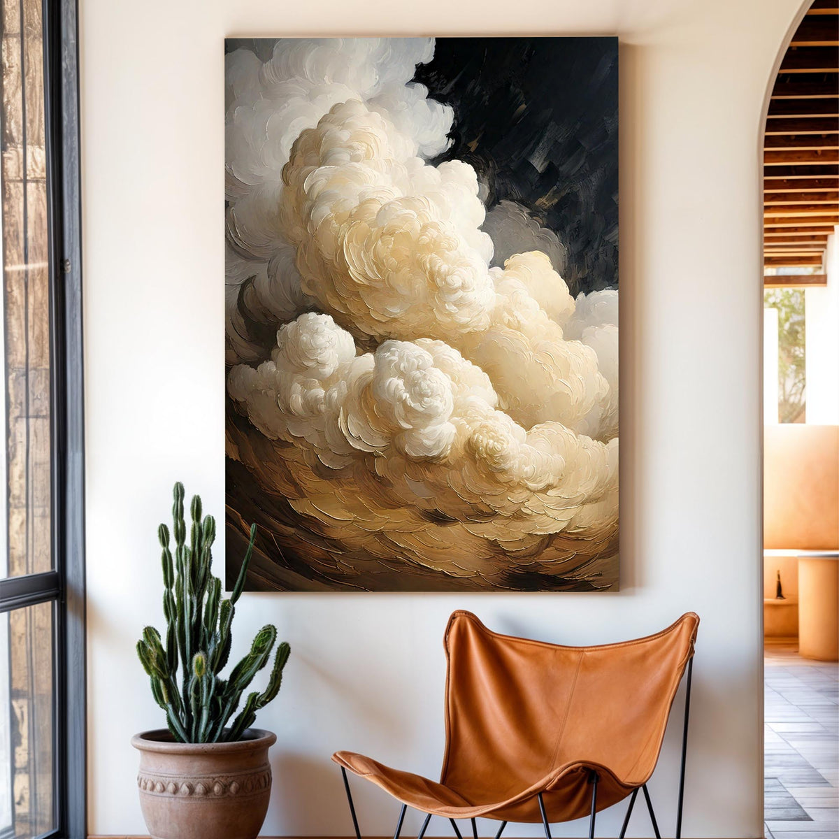 Beige Cloud Abstract Wall Art by Tailored Canvases