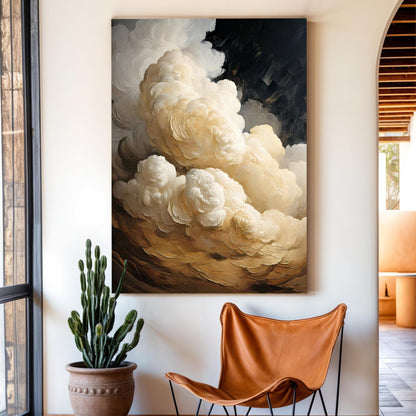 Beige Cloud Abstract Wall Art by Tailored Canvases