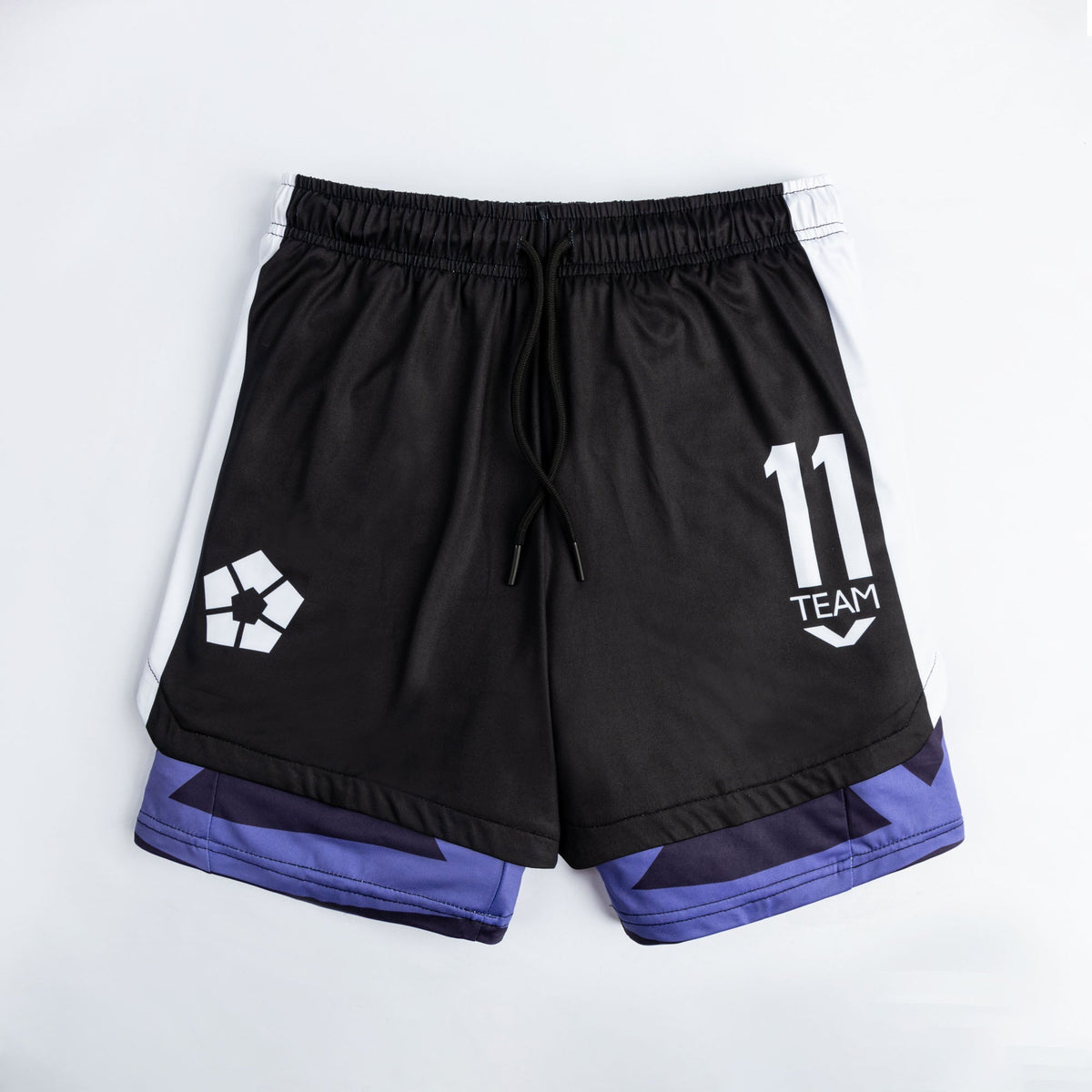 Team V 2-in-1 lined shorts with compression liner