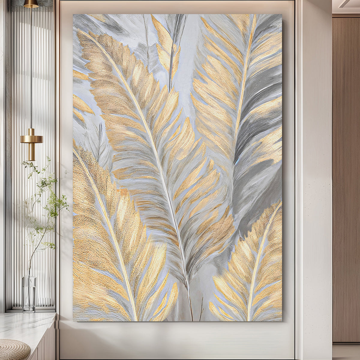 Luxury Gold and Silver Leaf Wall Art by Tailored Canvases