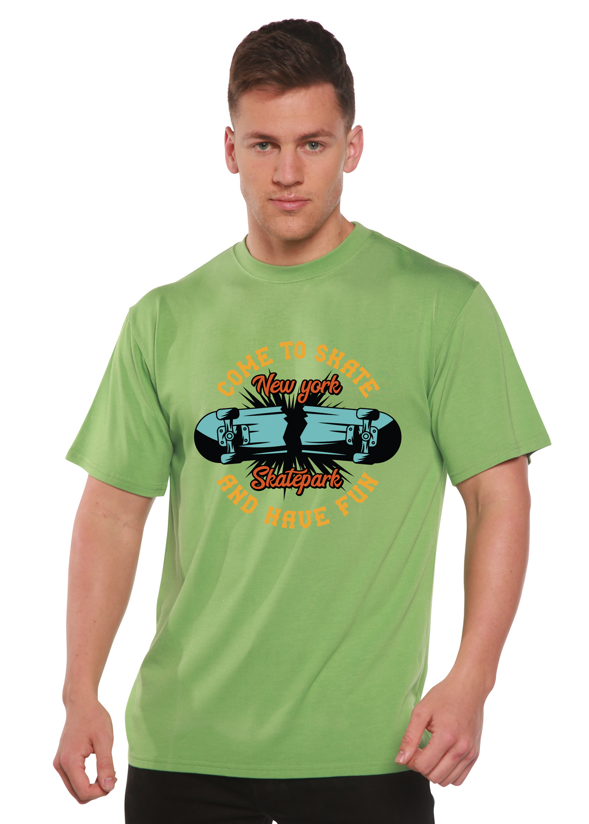 New York Skatepark men's bamboo graphic T-shirt – view 6