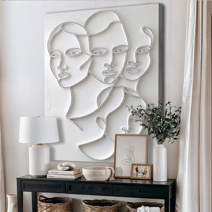3D Minimalist Faces Wall Art canvas by Tailored Canvases