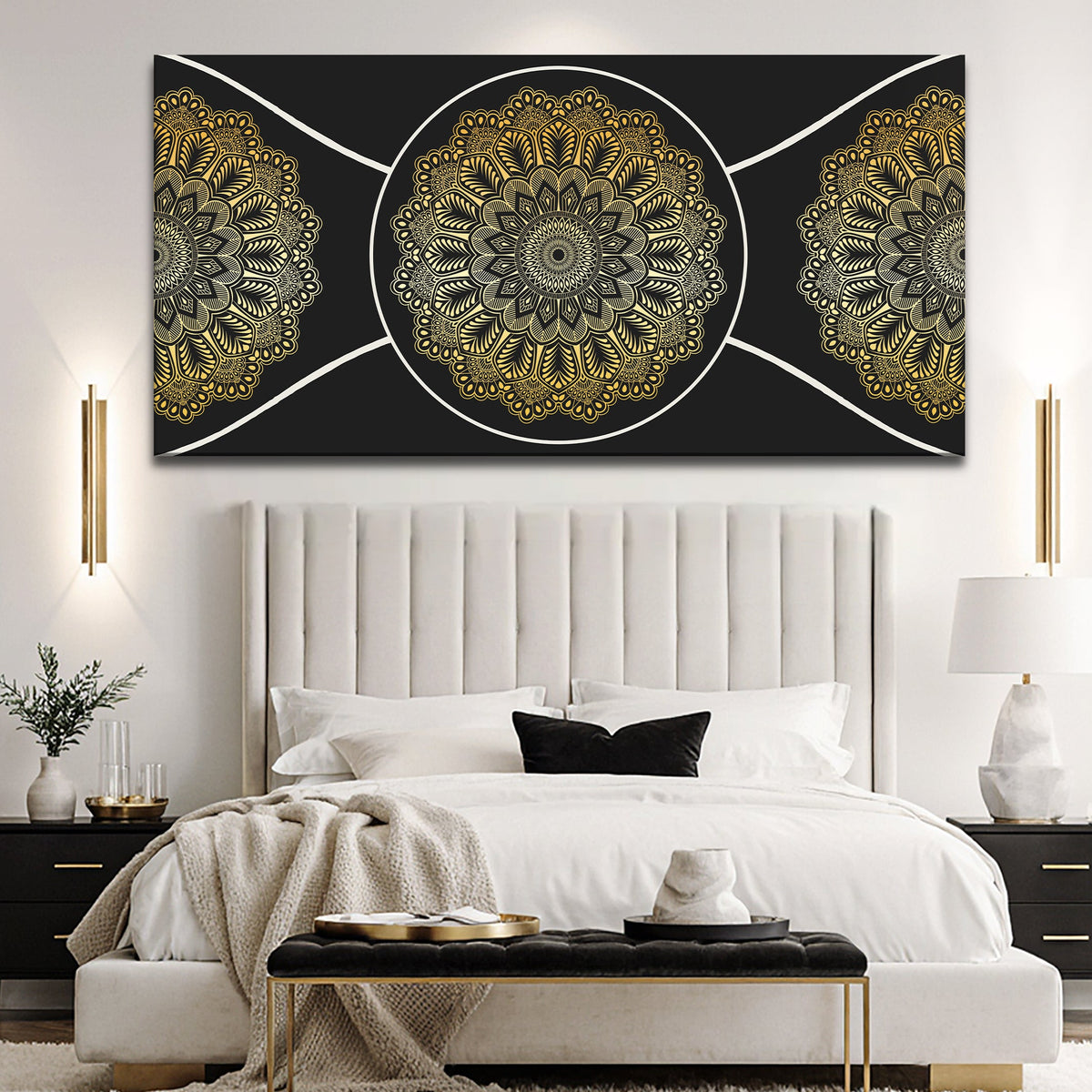 Gold Sacred Geometry Wall Art by Tailored Canvases