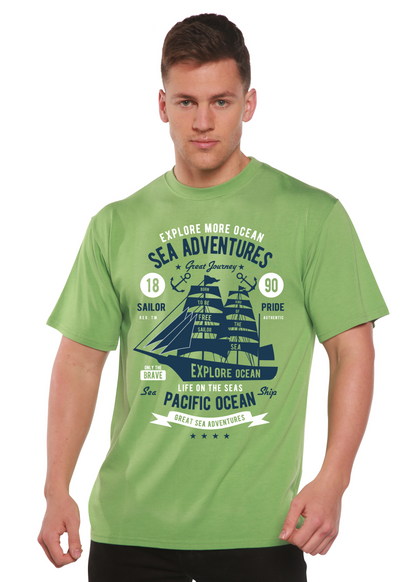 Sea Adventures men's short sleeve graphic T-shirt in bamboo viscose and organic cotton