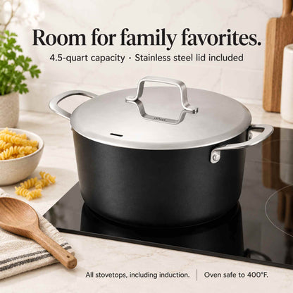 Ceramic Nonstick Stock Pot with Lid, 4.5-Qt by Alva Cookware