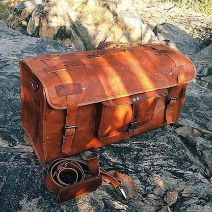 The Flapster Duffel by Classy Leather Bags