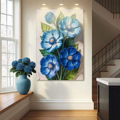Blue Blossom Bouquet Wall Art by Tailored Canvases