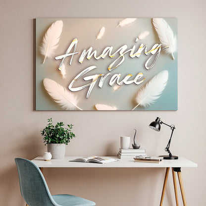 Amazing Grace Faith Wall Sign by Tailored Canvases